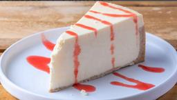 Cheesecake with Strawberry Syrup